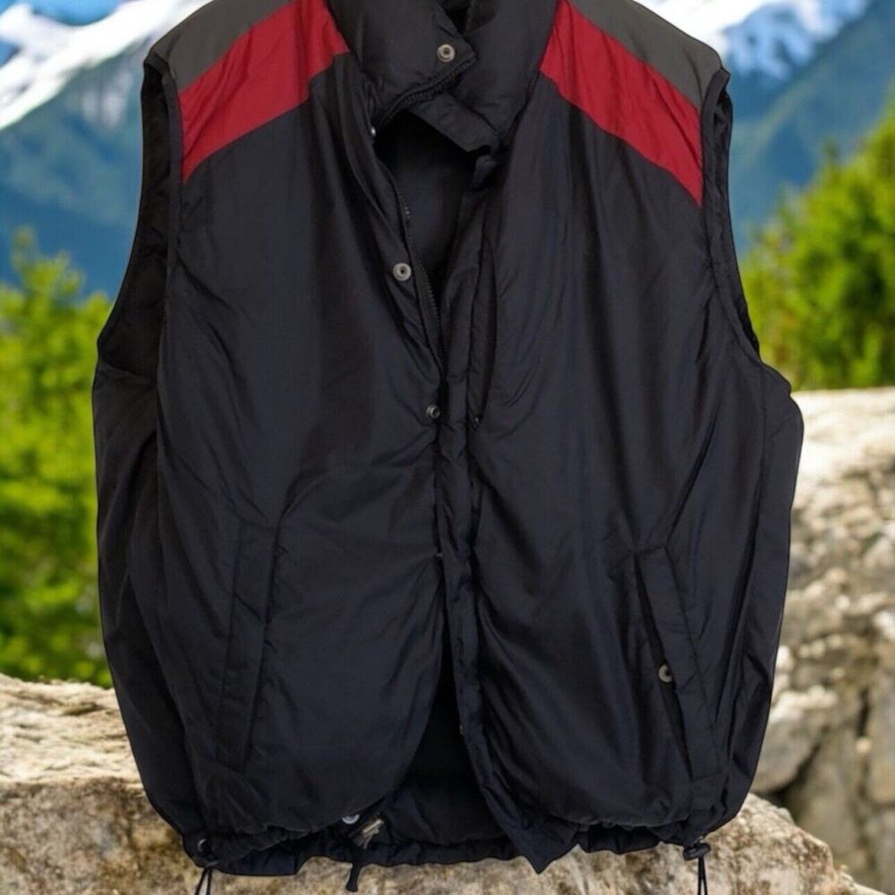GAP down‎ filled reversible vest Black Red Men’s Size XL
